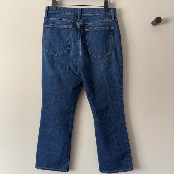 J CREW MID-RISE FLARE CROP BUTTON FLY JEANS SIZE 27 / 4 - Picture 2 of 8